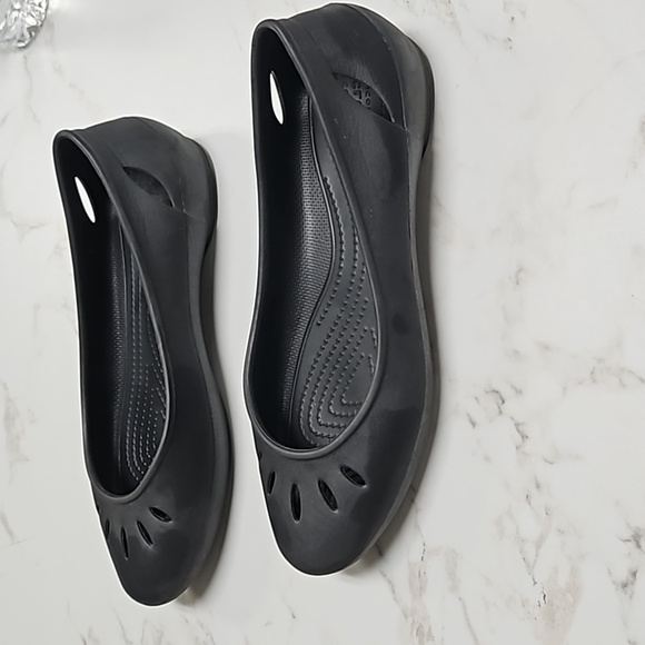 Crocs Kelli Flats Black Size 10 - Picture 5 of 8